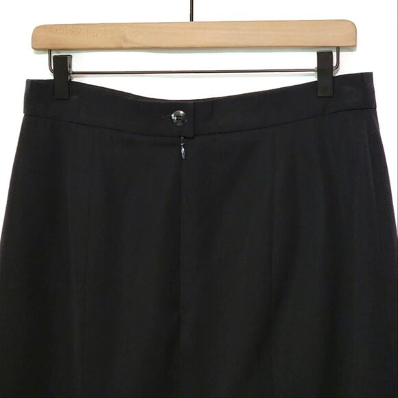Escada Margaretha Ley Wool Pencil Midi Skirt Vintage Black EU 42 US 10 Tailored - Picture 6 of 15